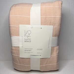 Blush pink Stripe blanket size Full/ Queen Project 62 + Nate Berkus